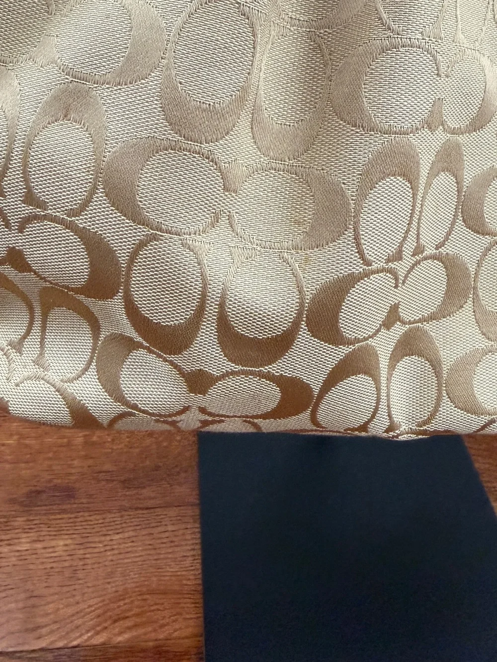 Coach Signature Stripe Drawstring Carryall Bag